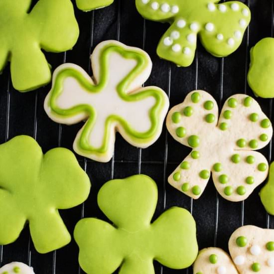 Shamrock Sugar Cookies