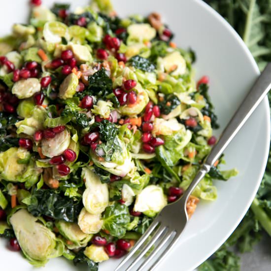 Brussels Sprouts and Kale Salad