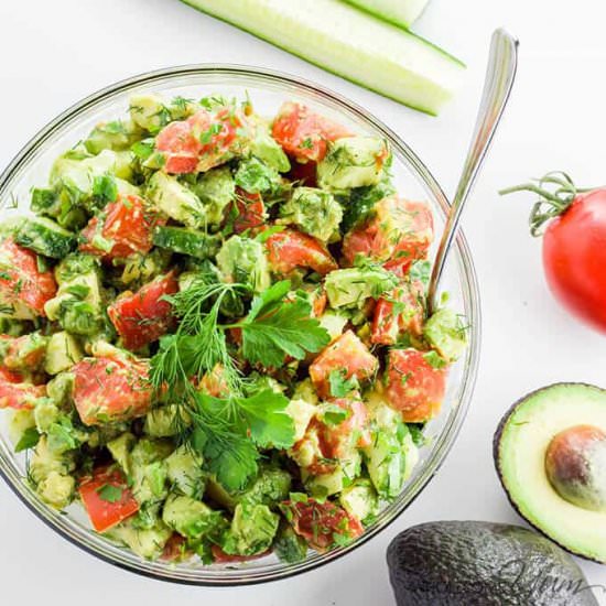 Cucumber Tomato Avocado Salad