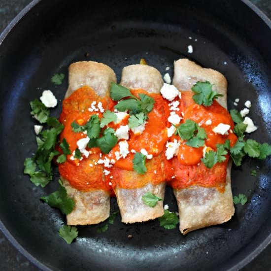 Curry Roasted Veg Enchiladas