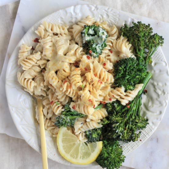 Nut Free Vegan Alfredo Pasta