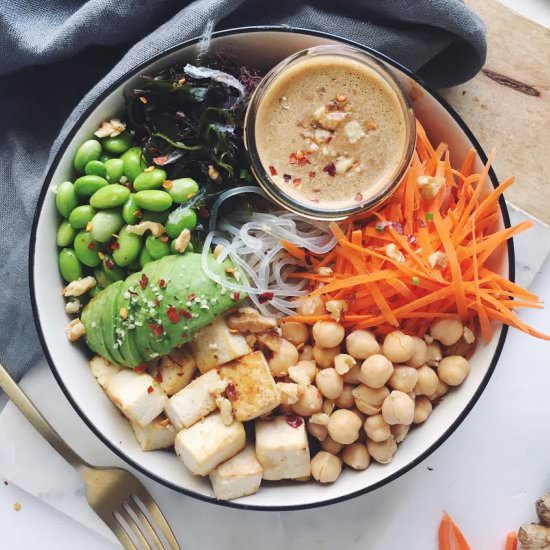 Protien Packed Kelp Noodle Bowl