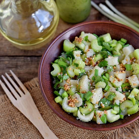 Potato salad with celery