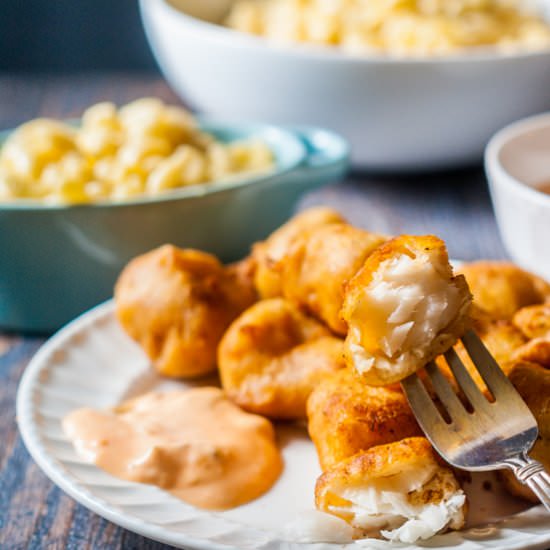 Easy Beer Batter Fish Nuggets