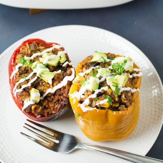 Crock Pot Stuffed Peppers