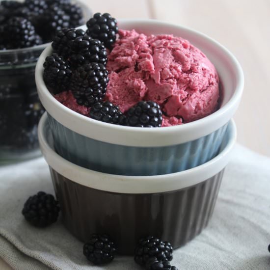 Homemade Blackberry Ice Cream