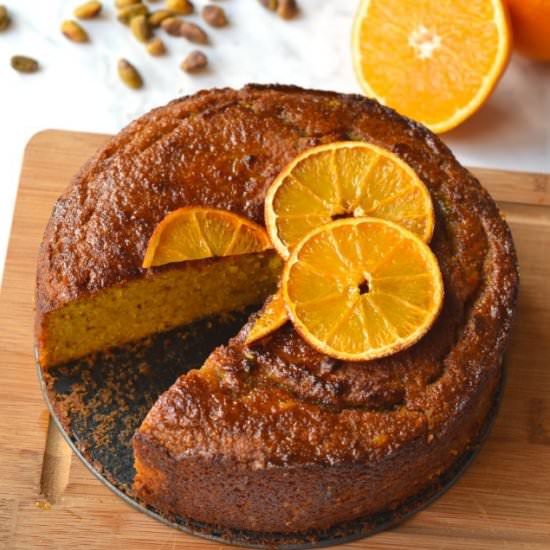 Orange, Pistachio, & Almond Cake