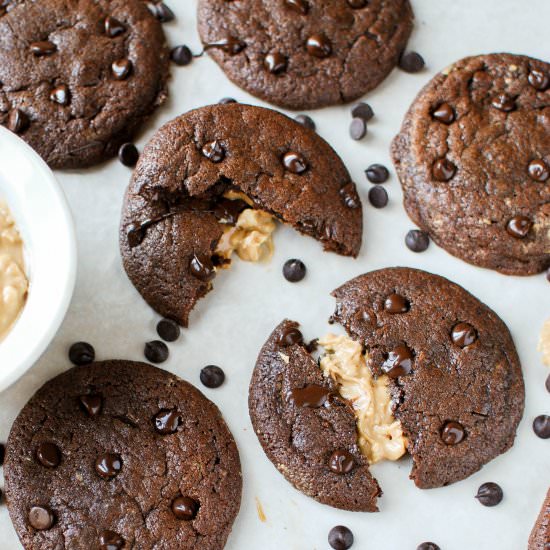 Peanut Butter Stuffed Cookies