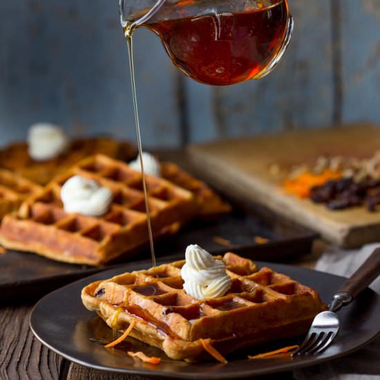 Carrot Cake Waffles