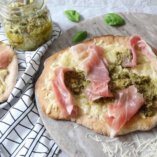 Homemade Pizza with Kale-Pesto