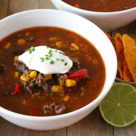 Mexican Chili Con Carne Soup