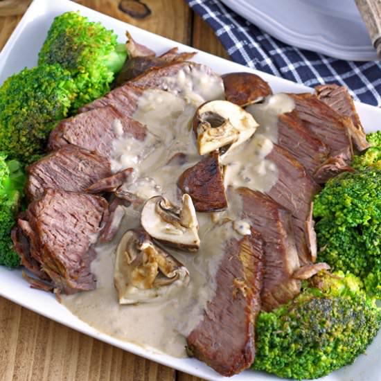 Roast Beef with Cream of Mushroom