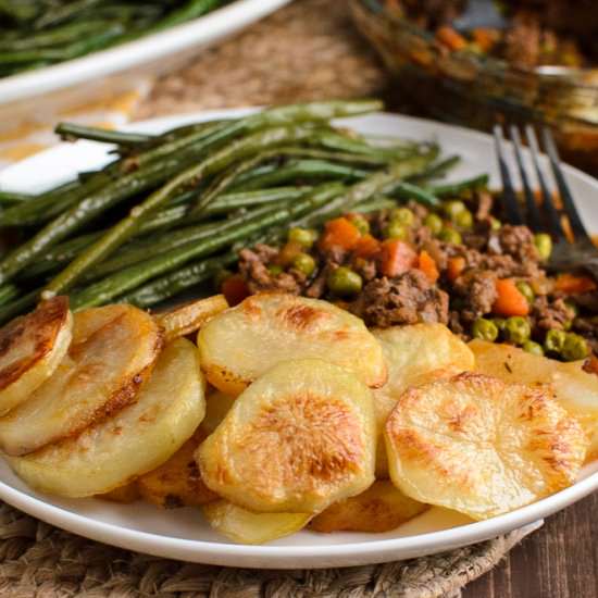 Crispy Potato Topped Meat Pie