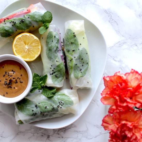 Vietnamese Summer Rolls& Tahini Dip