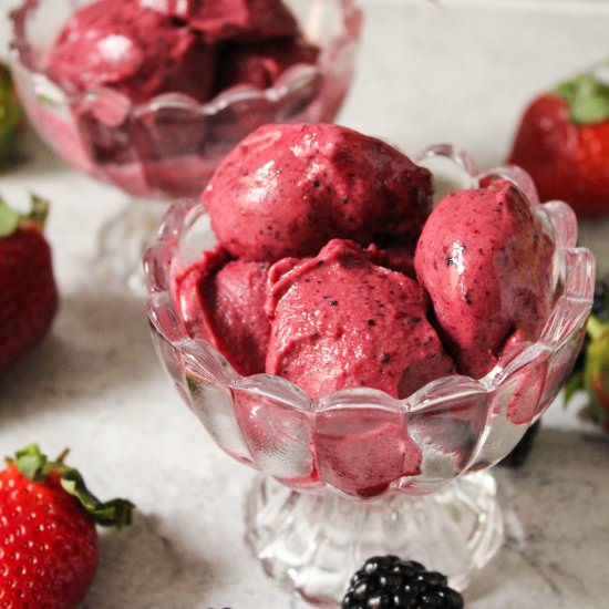 3-Ingredient Berry Kefir Sorbet