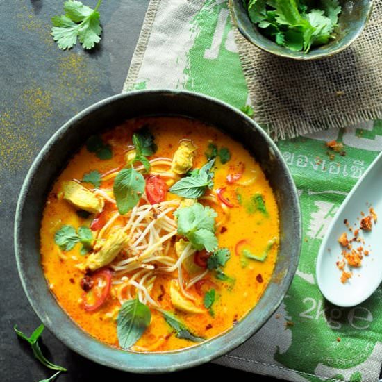 Thai Chicken and Noodles Soup