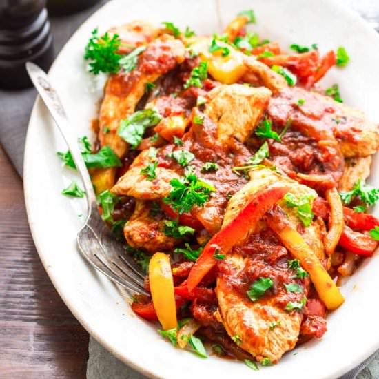 20 Minute Turkey and Peppers