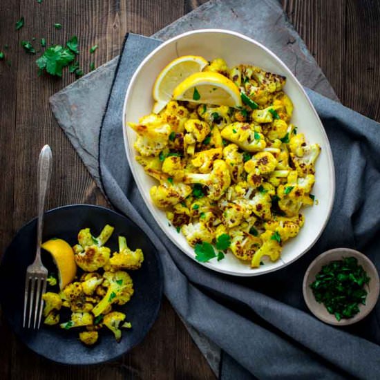 Curry Roasted Cauliflower