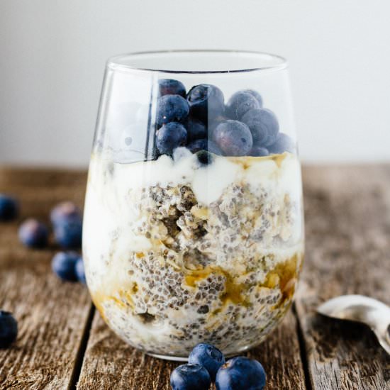 Blueberry Chia Overnight Oats