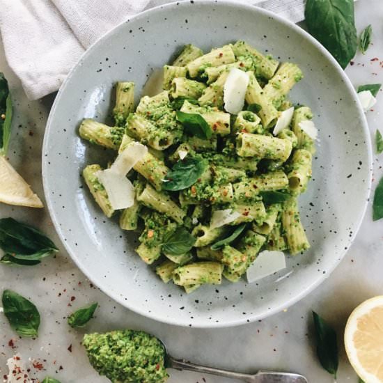 Pasta with Pea Pesto