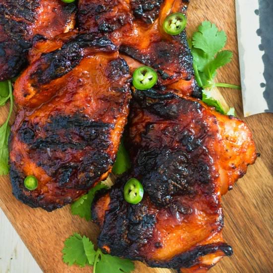 spicy miso glazed chicken