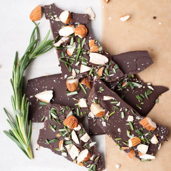 Dark Chocolate Rosemary Bark