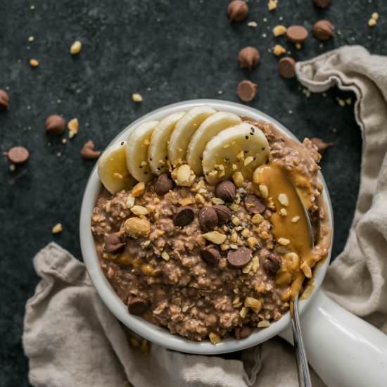 Peanut Butter Cup Overnight Oats