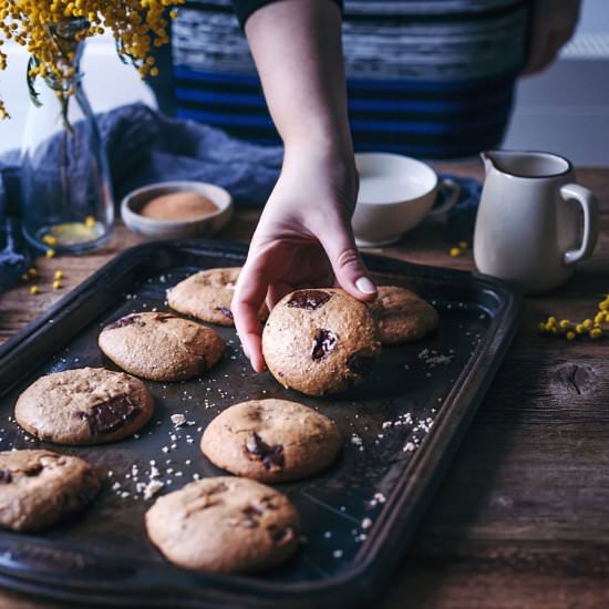 Hazelnut chocolate chip cookies