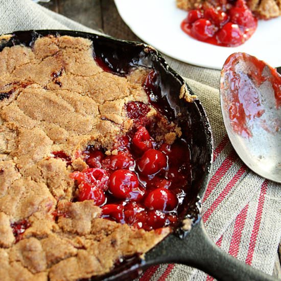 Skillet Cherry Cobbler