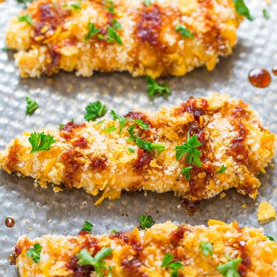 Kicked Up Cornflake Chicken