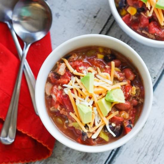 Leftover Pulled Pork Chili