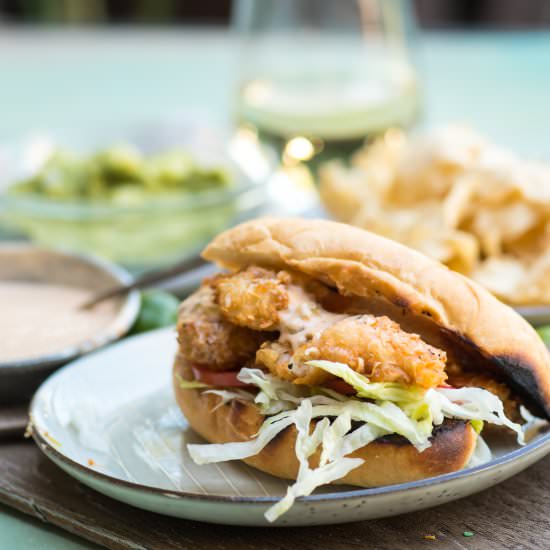 Coconut Shrimp Po Boy