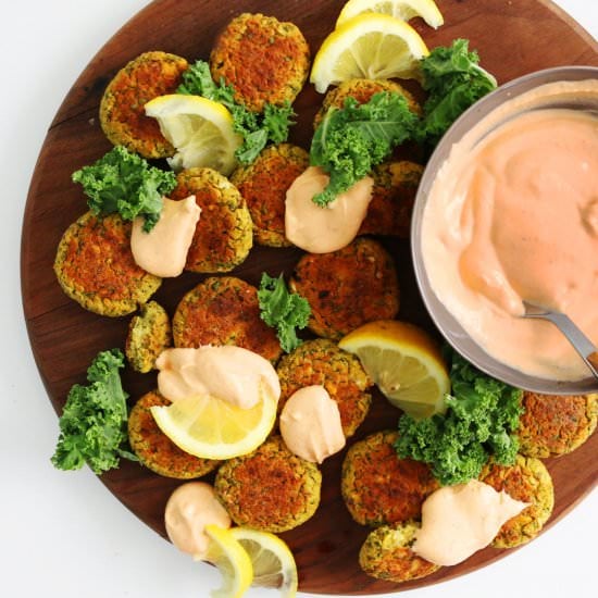 Baked Kale Falafels