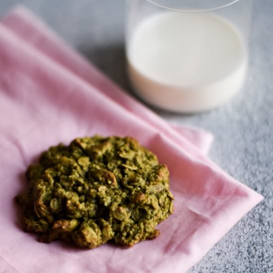 Matcha-Oatmeal Breakfast Cookies