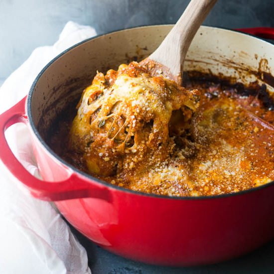 One Pot Lasagna Bake
