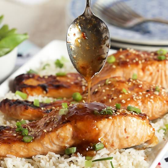 Sweet Chili Orange Glazed Salmon