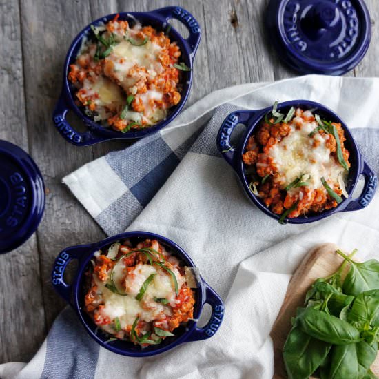 Baked Spaghetti Squash Cocottes