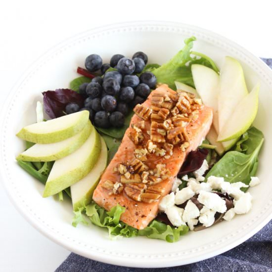 Honey Pecan Salmon Salad