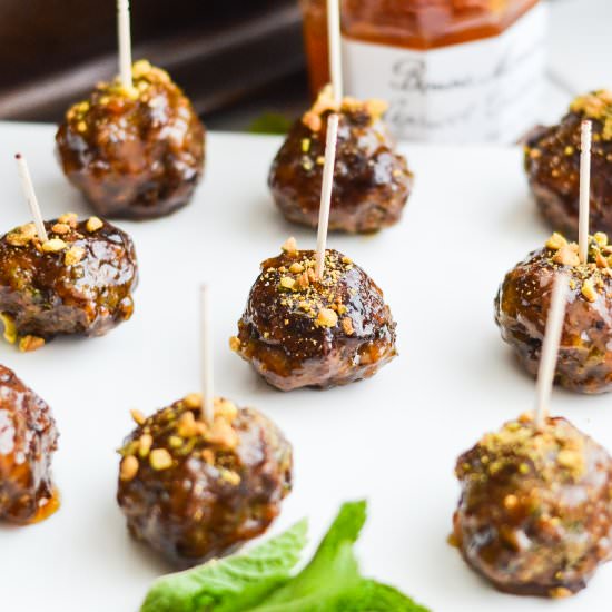 Apricot Glazed Lamb Meatballs