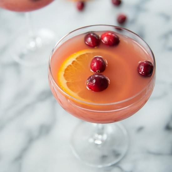 Cranberry Orange Champagne Punch