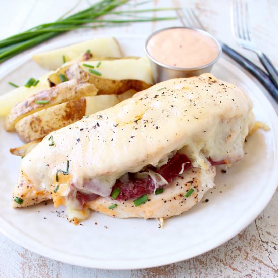 Reuben Stuffed Chicken