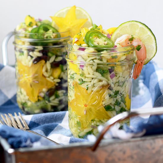 Orzo Salad with Starfruit Salsa
