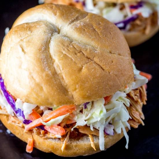 Slow-Cooker BBQ Chicken Sandwiches