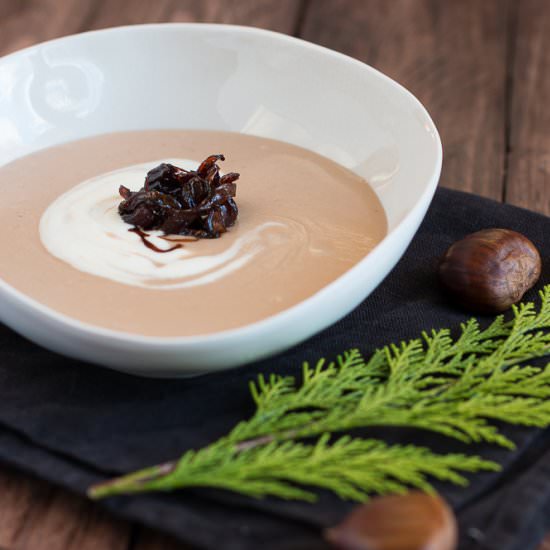Chestnut & white wine soup