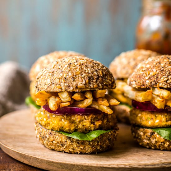 Chickpea Sliders w/ French Fries