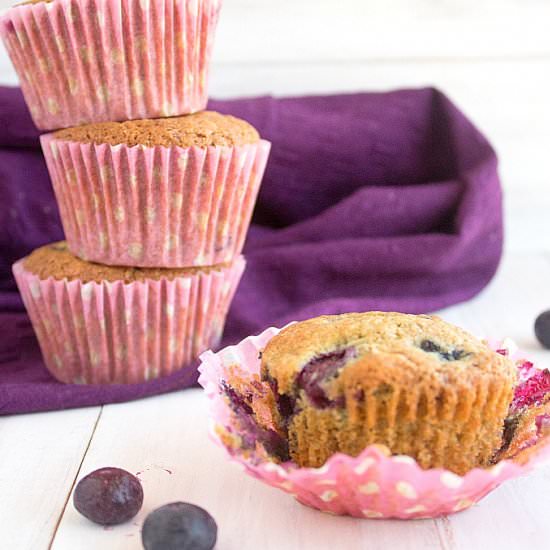 One Bowl Easy Blueberry Muffins