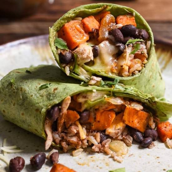 Sweet Potato Black Bean Burrito