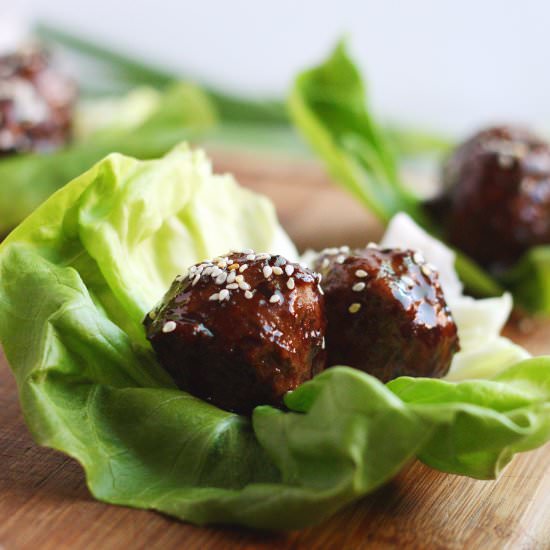 Hoisin Glazed Turkey Meatballs