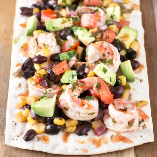 Southwestern Shrimp Flatbread