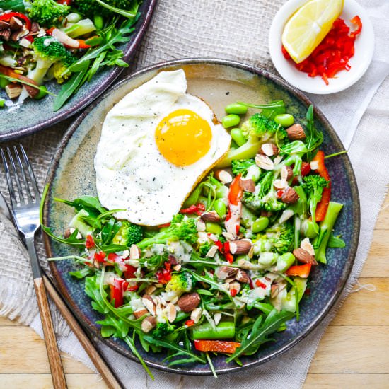 Broccoli Edamame Salad with Miso